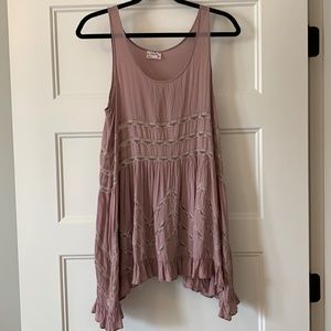 Free People Voile and Lace Trapeze Slip Dress